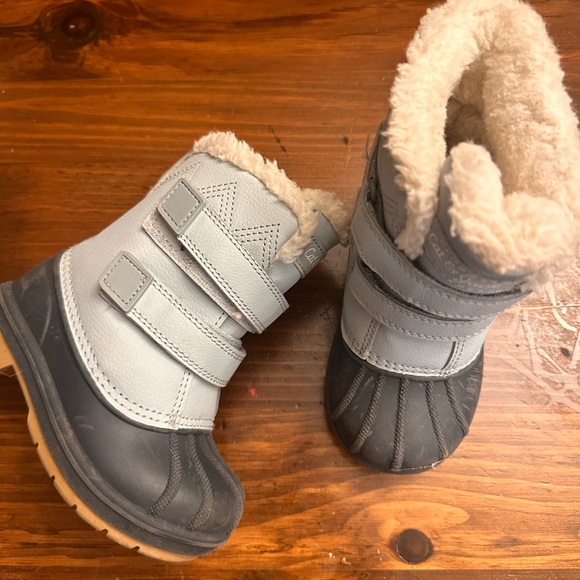 Cat & Jack Other - Cat & Jack Gray and Light Blue Kids Boots